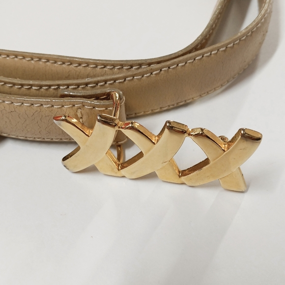 Paloma Picasso Vintage Italian Leather Pin Belt 3/4\